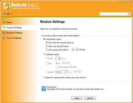 Baseline Shield UI 2, Protect Computer from Unwanted Change