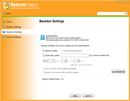 Baseline Shield UI 3, Protect Computer from Unwanted Change