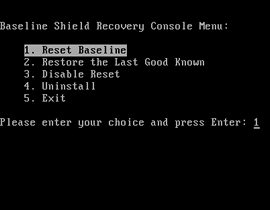 Baseline Shield Pre-OS, Protect Computer from Unwanted Change